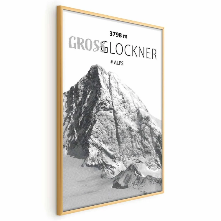 Plakat - Majestatyczny szczyt górski Glosslockner korona gór pejzaż górski