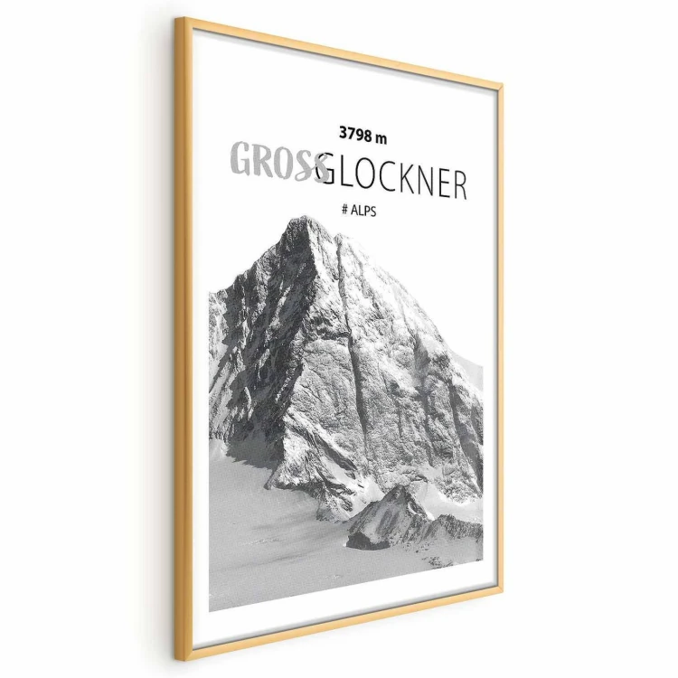 Plakat - Majestatyczny szczyt górski Glosslockner korona gór pejzaż górski