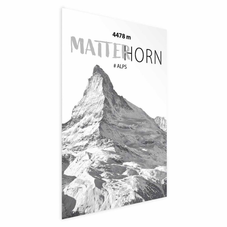 Plakat - majestatyczny szczyt górski Matterhorn korona gór pejzaż górski