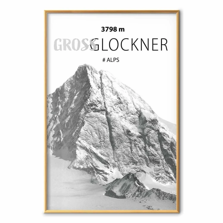Plakat - Majestatyczny szczyt górski Glosslockner korona gór pejzaż górski