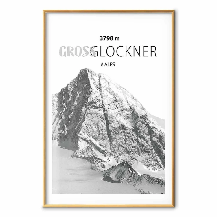 Plakat - Majestatyczny szczyt górski Glosslockner korona gór pejzaż górski