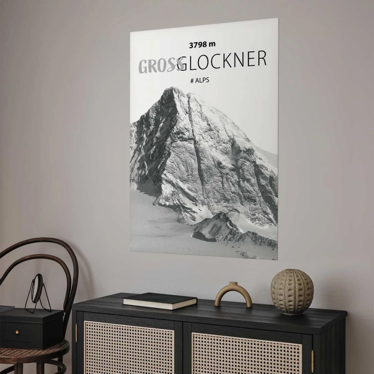 Plakat - Majestatyczny szczyt górski Glosslockner korona gór pejzaż górski