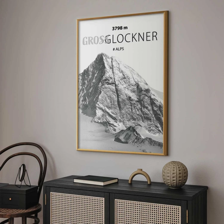 Plakat - Majestatyczny szczyt górski Glosslockner korona gór pejzaż górski