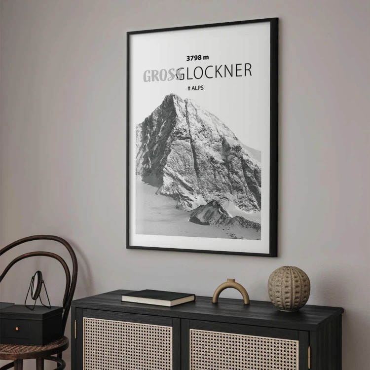 Plakat - Majestatyczny szczyt górski Glosslockner korona gór pejzaż górski