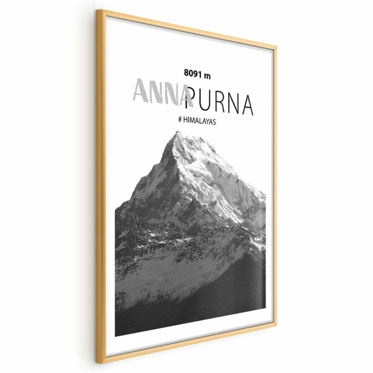 Plakat - Majestatyczny szczyt górski Annapurna korona gór pejzaż górski