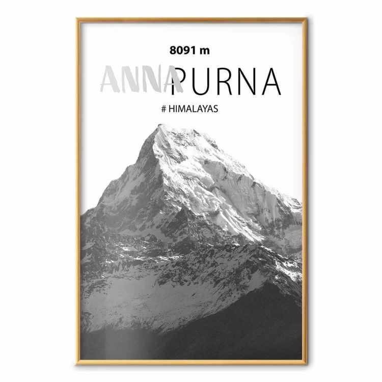 Plakat - Majestatyczny szczyt górski Annapurna korona gór pejzaż górski