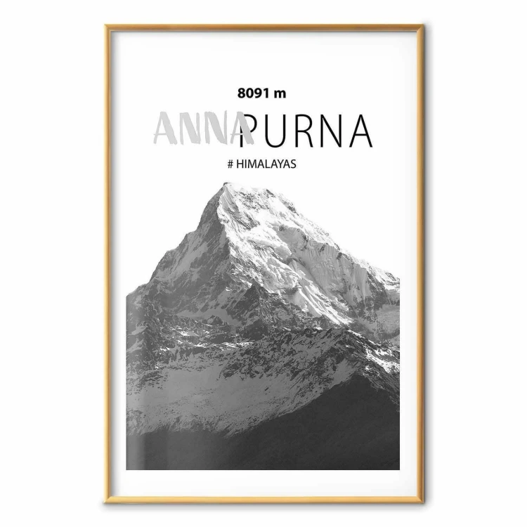 Plakat - Majestatyczny szczyt górski Annapurna korona gór pejzaż górski
