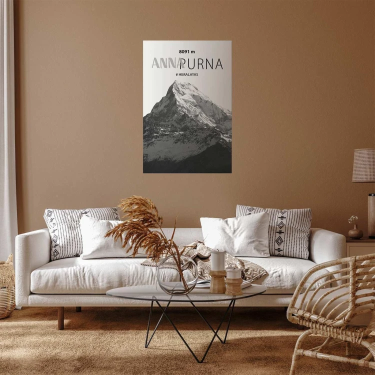 Plakat - Majestatyczny szczyt górski Annapurna korona gór pejzaż górski