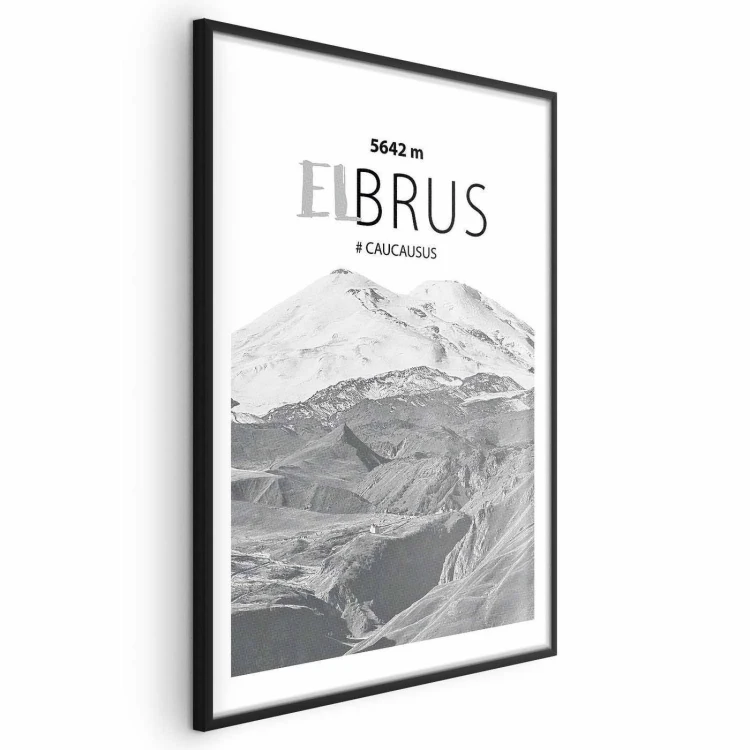 Plakat - Majestatyczny szczyt górski Elbrus korona gór pejzaż górski