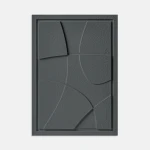 Obraz 3D relief 35 x 2 x 50 cm ABSTRACT I Smokey Grey (2×50cm) Murso