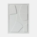 Obraz 3D relief 35 x 2 x 50 cm ABSTRACT I Bianco (2×50cm) Murso