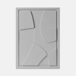 Obraz 3D relief 35 x 2 x 50 cm ABSTRACT I Milky Grey (2×50cm) Murso