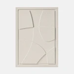Obraz 3D relief 35 x 2 x 50 cm ABSTRACT I Natural Cream (2×50cm) Murso