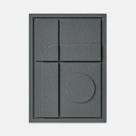 Obraz 3D relief 35 x 2 x 50 cm GEOMETRIC III Smokey Grey (2×50cm) Murso