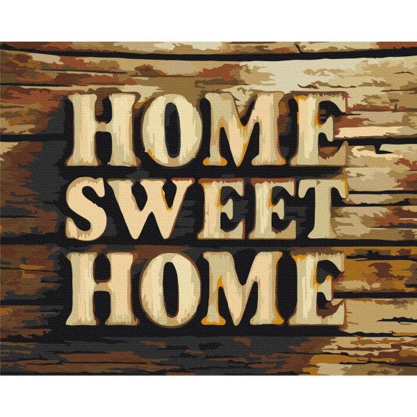 Obraz do samodzielnego malowania - Drewniane home