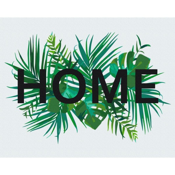 Obraz do samodzielnego malowania - Home na liściach