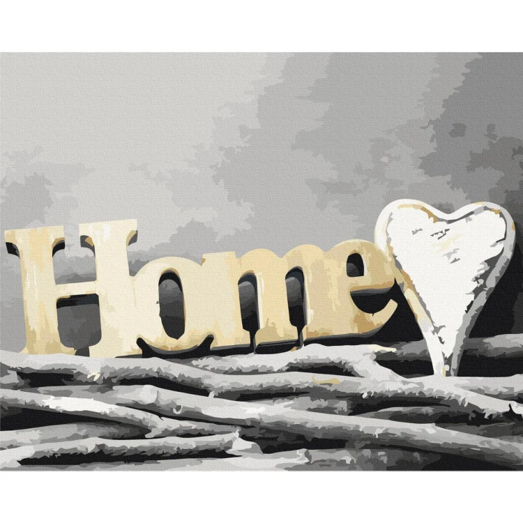 Obraz do samodzielnego malowania - Home na gałęziach