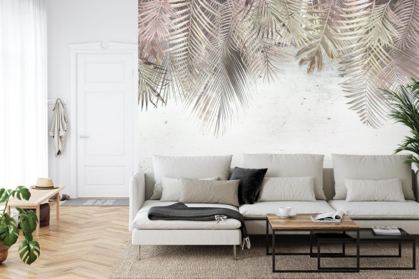 Fototapeta Tropical Trees And Leaves For Digital Printing Wallpaper  Custom Design Wallpaper - 3D