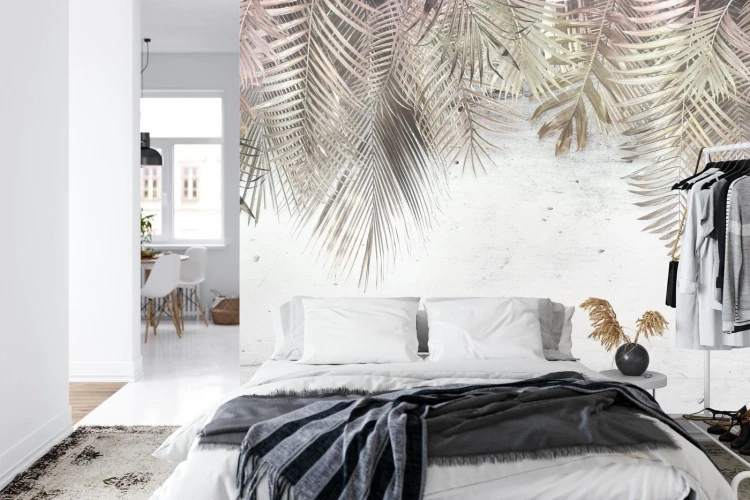 Fototapeta Tropical Trees And Leaves For Digital Printing Wallpaper  Custom Design Wallpaper - 3D