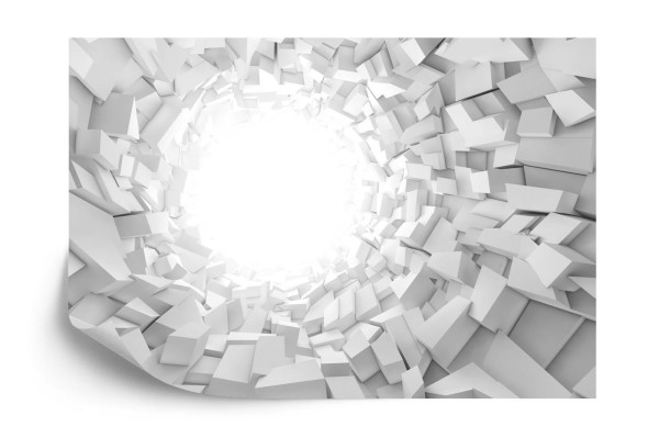 Fototapeta Abstract Digital Background  3 D Tunnel