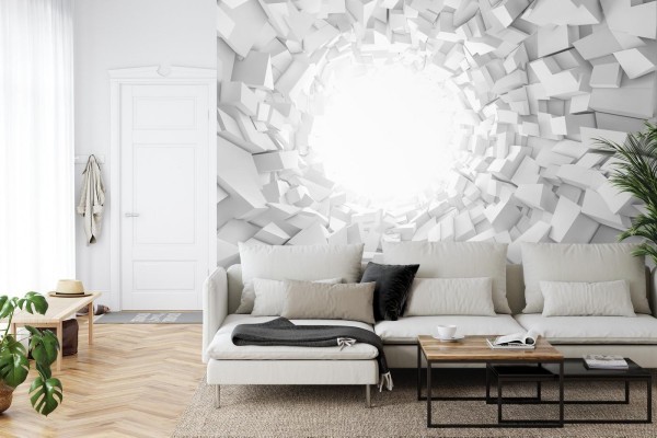 Fototapeta Abstract Digital Background  3 D Tunnel