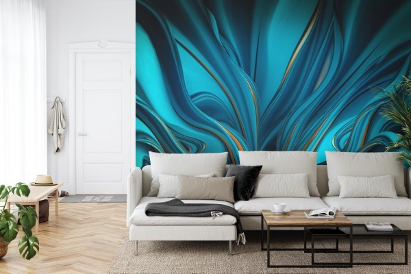 Fototapeta Bright Background With A Volumetric Pattern And Print. 3D
