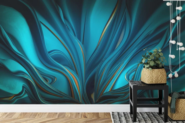 Fototapeta Bright Background With A Volumetric Pattern And Print. 3D