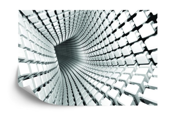 Fototapeta 3D Tunel - Szara