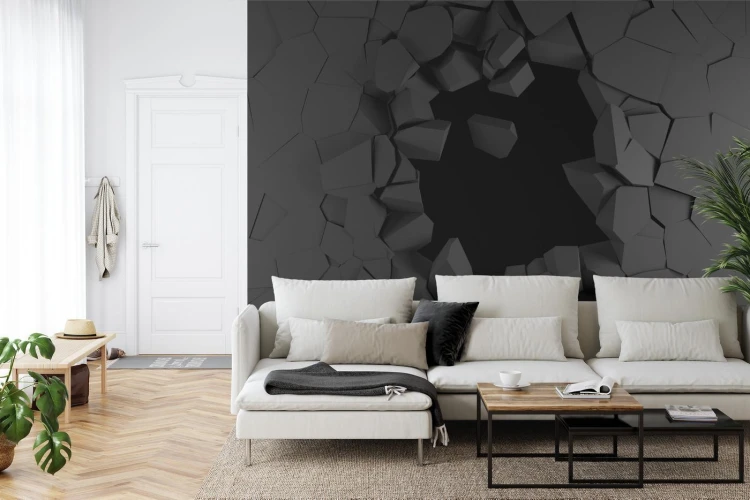 Fototapeta Dziura W Ścianie Efekt 3D
