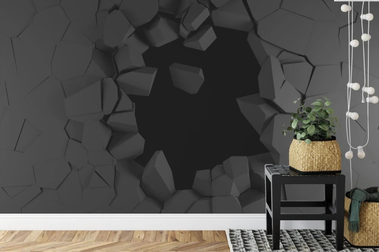 Fototapeta Dziura W Ścianie Efekt 3D
