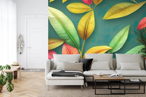 Fototapeta Tropical Trees And Leaves For Digital Printing Wallpaper  Custom Design Wallpaper 3D