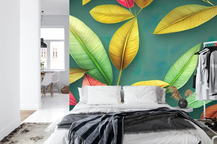 Fototapeta Tropical Trees And Leaves For Digital Printing Wallpaper  Custom Design Wallpaper 3D
