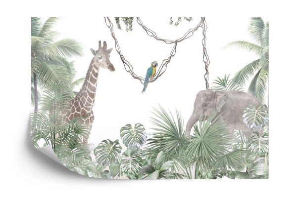 Fototapeta Tropical Trees And Leaves For Digital Printing Wallpaper  Custom Design Wallpaper - 3D