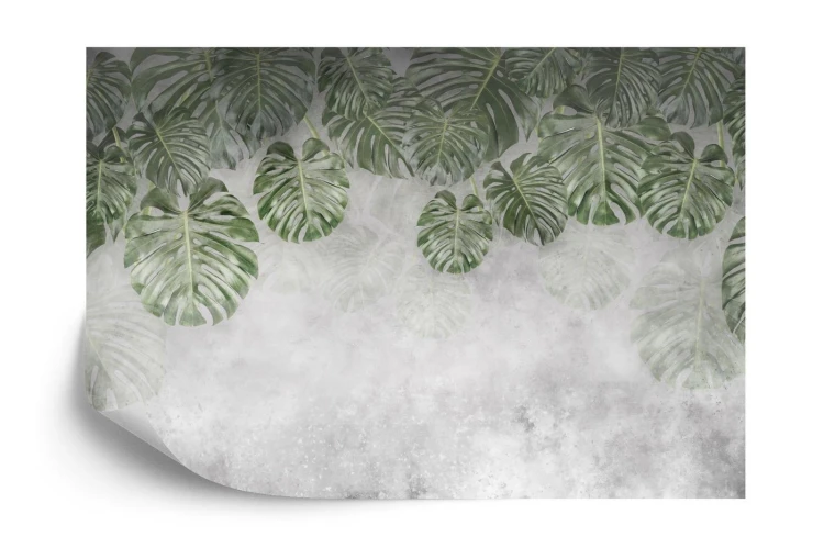 Fototapeta Tropical Trees And Leaves For Digital Printing Wallpaper  Custom Design Wallpaper - 3D