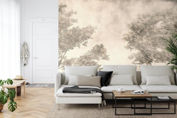 Fototapeta Tropical Trees And Leaves For Digital Printing Wallpaper  Custom Design Wallpaper - 3D