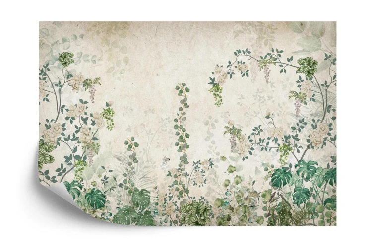 Fototapeta Tropical Trees And Leaves For Digital Printing Wallpaper  Custom Design Wallpaper - 3D