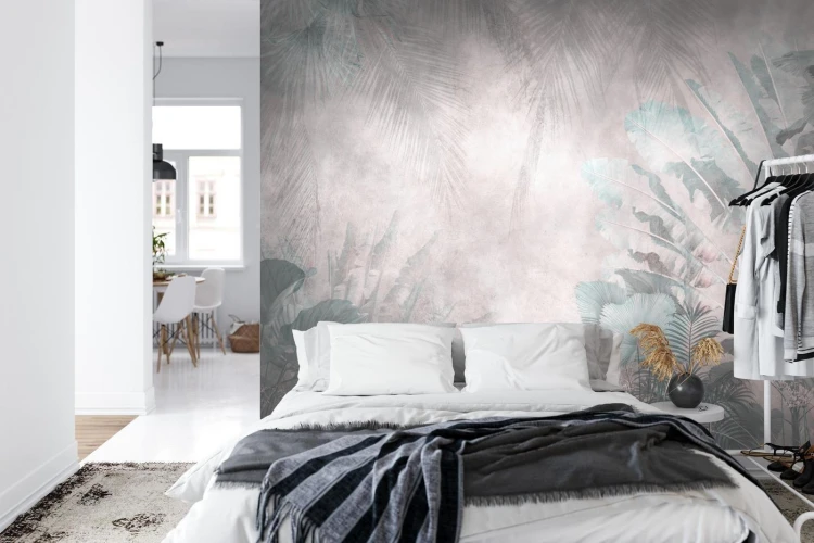 Fototapeta Tropical Trees And Leaves For Digital Printing Wallpaper  Custom Design Wallpaper - 3D