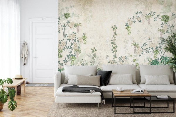 Fototapeta Tropical Trees And Leaves For Digital Printing Wallpaper  Custom Design Wallpaper - 3D