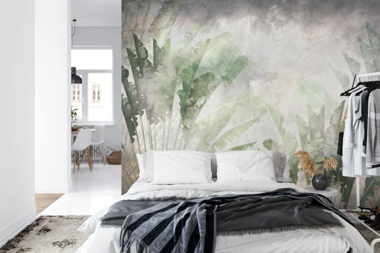 Fototapeta Tropical Trees And Leaves For Digital Printing Wallpaper  Custom Design Wallpaper - 3D