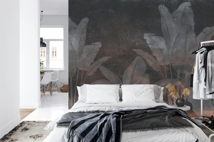 Fototapeta Tropical Trees And Leaves For Digital Printing Wallpaper  Custom Design Wallpaper - 3D