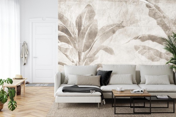 Fototapeta Tropical Trees And Leaves For Digital Printing Wallpaper  Custom Design Wallpaper - 3D