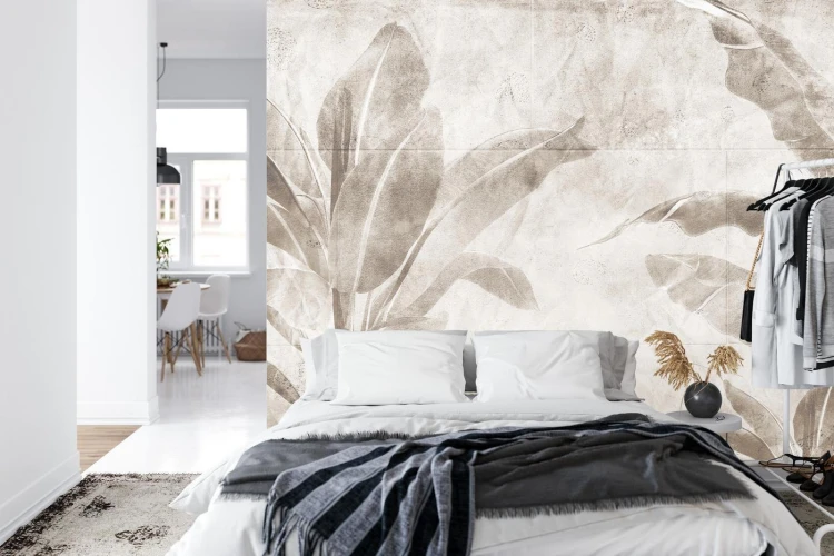 Fototapeta Tropical Trees And Leaves For Digital Printing Wallpaper  Custom Design Wallpaper - 3D