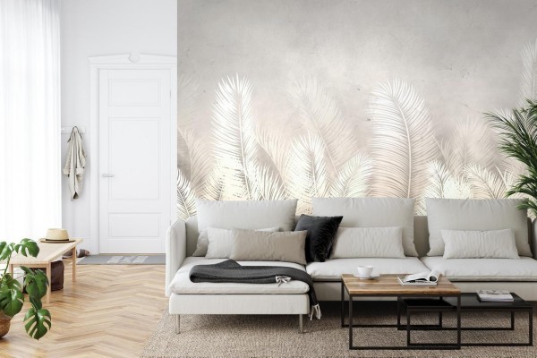 Fototapeta Tropical Trees And Leaves For Digital Printing Wallpaper  Custom Design Wallpaper - 3D