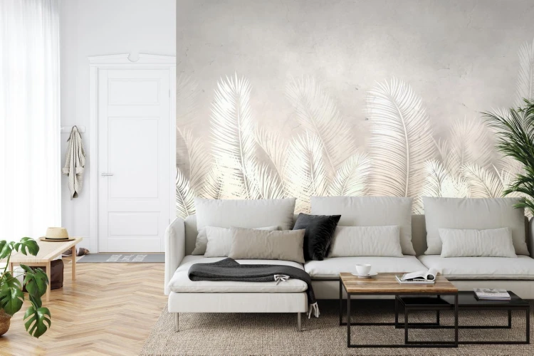 Fototapeta Tropical Trees And Leaves For Digital Printing Wallpaper  Custom Design Wallpaper - 3D
