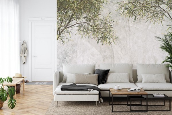 Fototapeta Tropical Trees And Leaves For Digital Printing Wallpaper  Custom Design Wallpaper - 3D