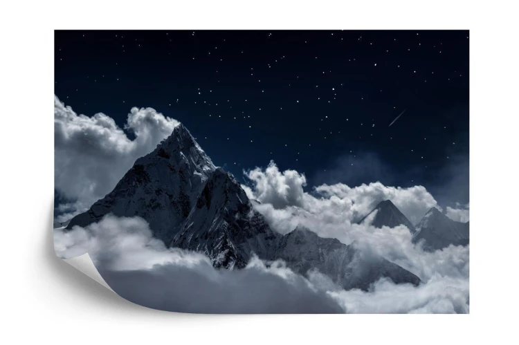 Fototapeta Top Of Mount In The Clouds At Night  Nepal