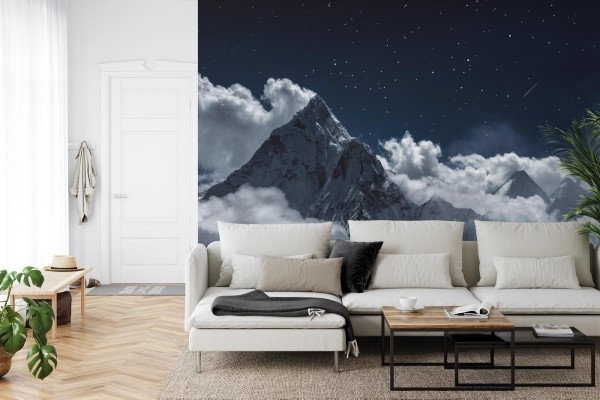 Fototapeta Top Of Mount In The Clouds At Night  Nepal