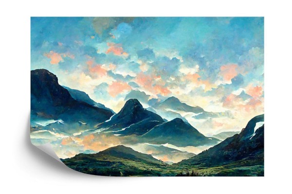 Fototapeta Fairy Land  Contemporary Art  Poetic Scenery Background  Oil Canvas Painting