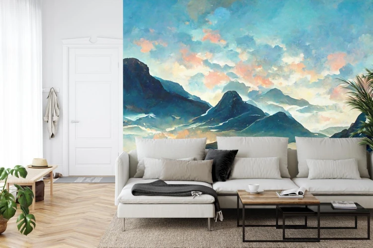 Fototapeta Fairy Land  Contemporary Art  Poetic Scenery Background  Oil Canvas Painting