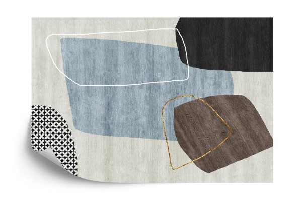 Fototapeta Gold Geometric Background Art. Modern Grey Pattern